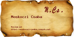 Moskoczi Csaba névjegykártya